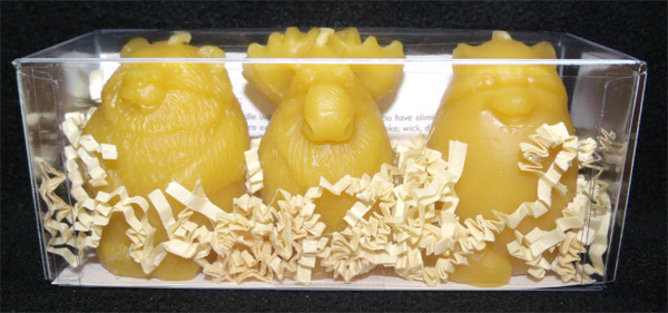 Beeswax Candles - Spirit Animals, Bear-Moose-Raccoon