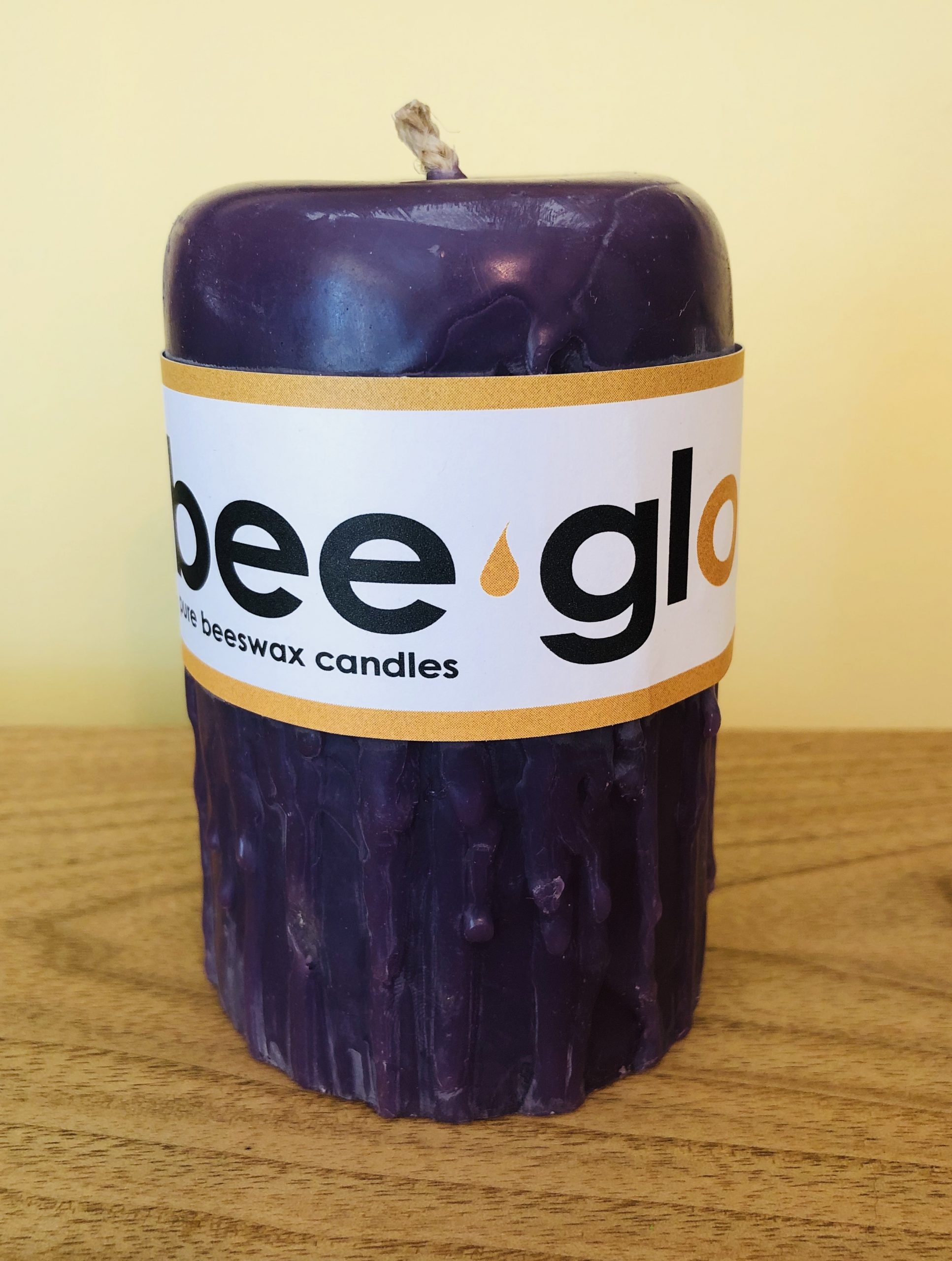 Beeswax Candles Drip Pillar - Medium - Royal Purple